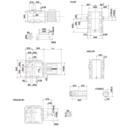 K螺旋錐齒輪減速機安裝圖